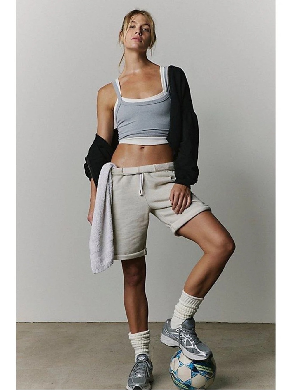 FP Movement by Free People Drawstring Sweat Bermuda Shorts